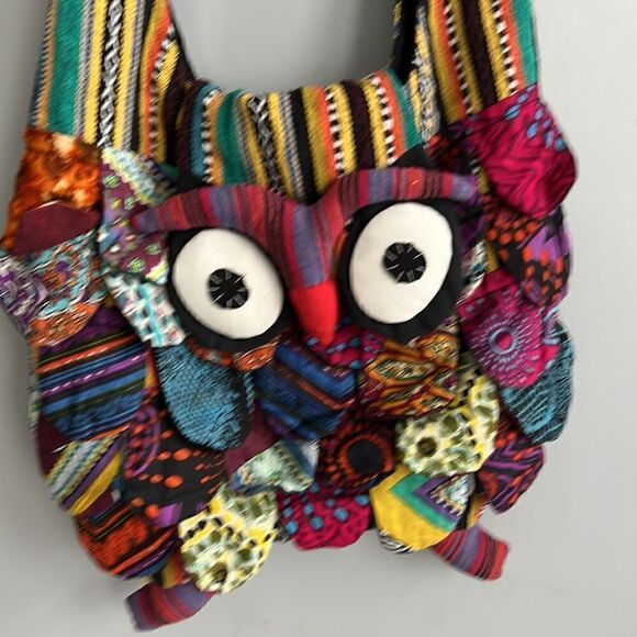 Bohemian boho Women’s multi colored Owl Purse - Picture 15 of 16